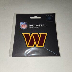 NFL Washington Commanders Color Team 3-D Chrome Heavy Metal Emblem by Fanmats